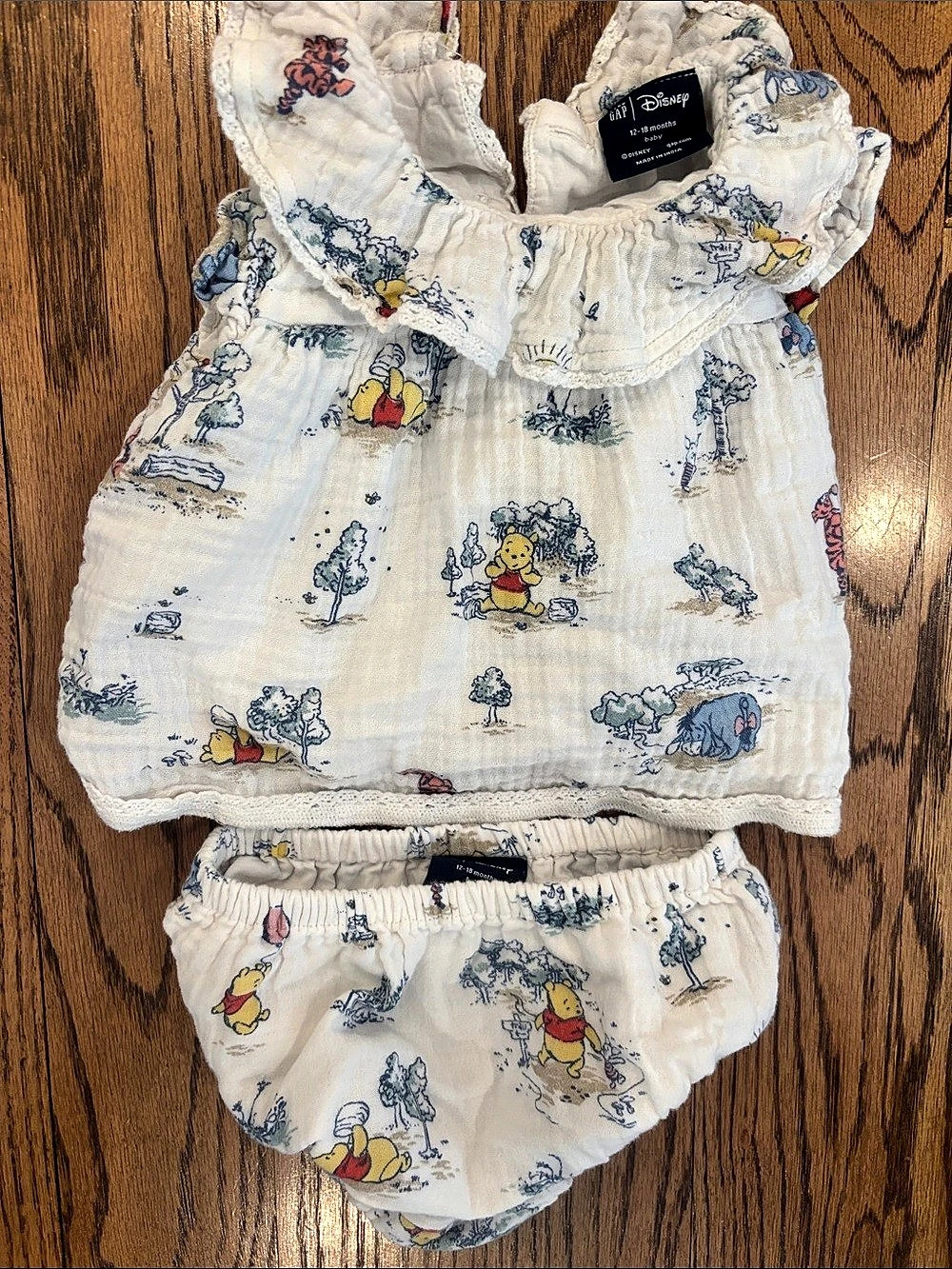 Gap Disney Winnie the Pooh Set White Baby 12-18M